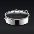 Hybrid Deep Sauté Pan/Chicken Fryer with Lid, 7-Qt
